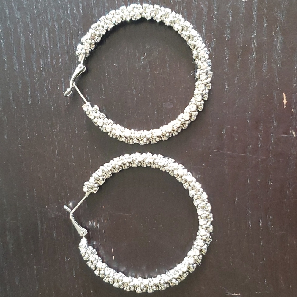 Rhinestone BeBe hoops